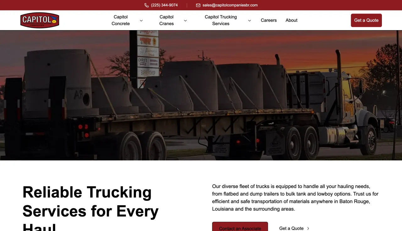 Capitol Companies: Trucking services