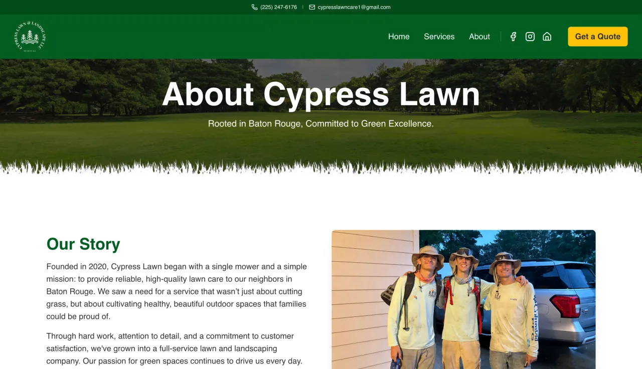 Cypress Lawn & Landscape: About