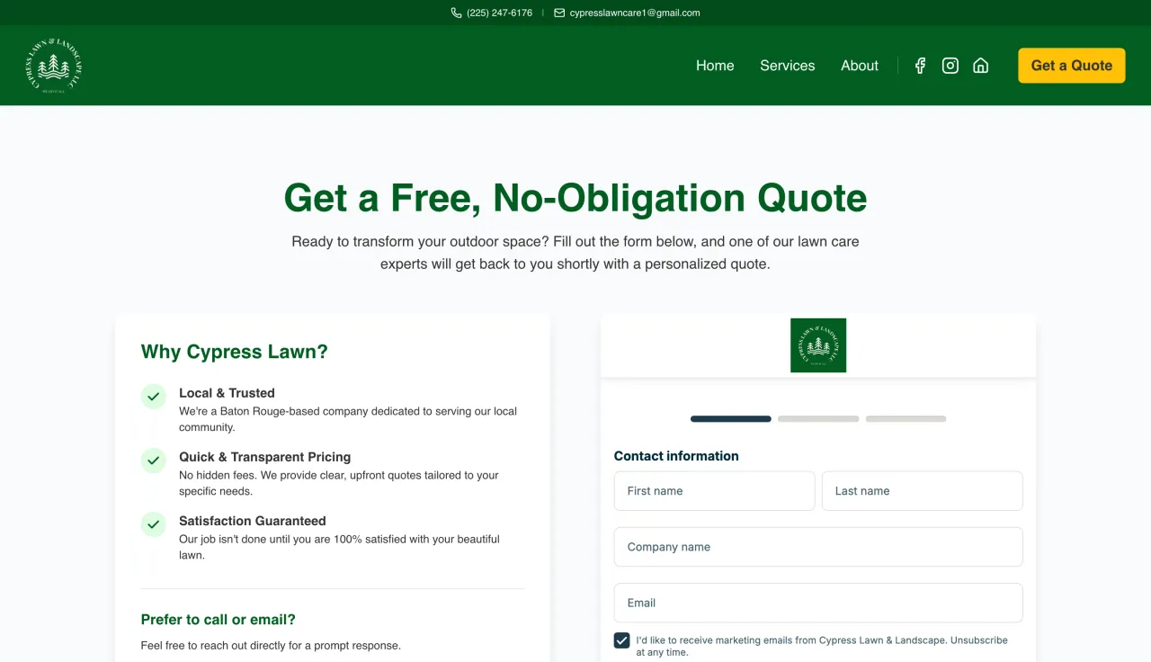 Cypress Lawn & Landscape: Get a quote