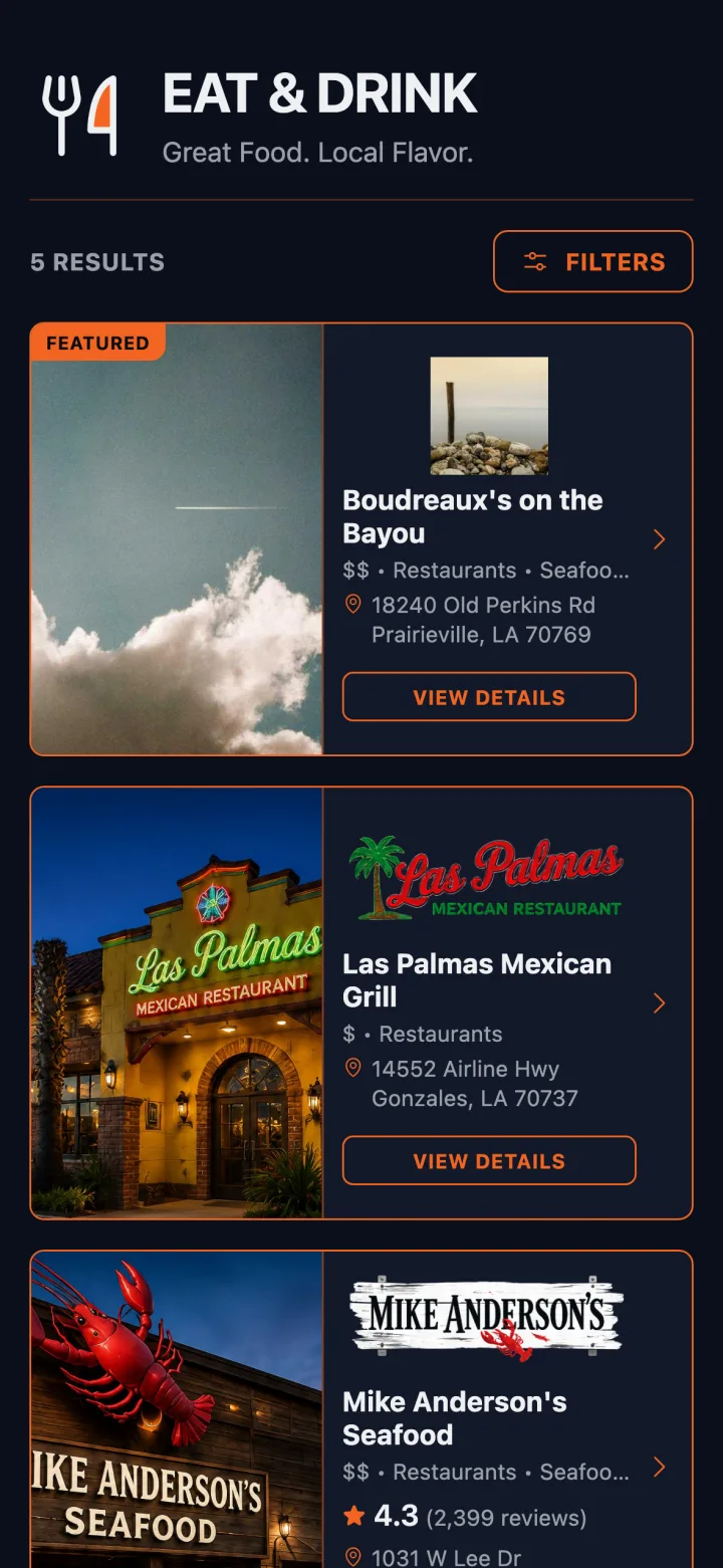 Ascension Parish News Network: Browsing Eat and Drink