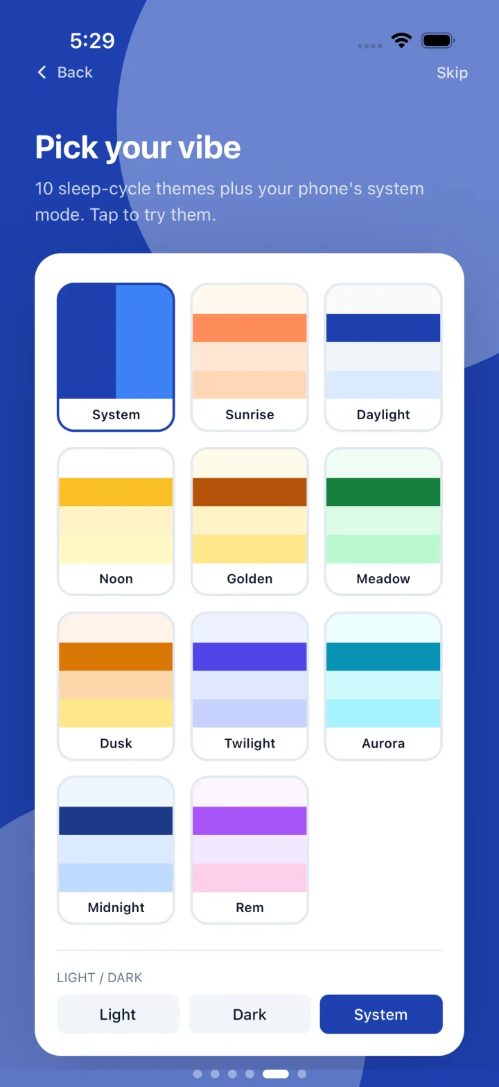 Uwake: Ten sleep-cycle themes
