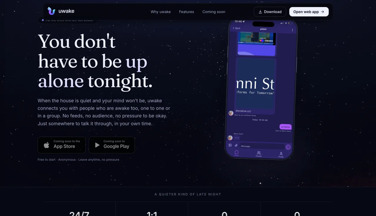 Uwake: Marketing site